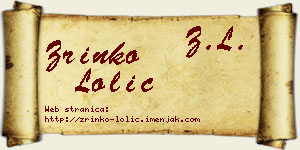 Zrinko Lolić vizit kartica